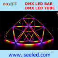 Spalvingas DMX512 RGB LED vamzdžio šviesos muzikos sinchronizavimas